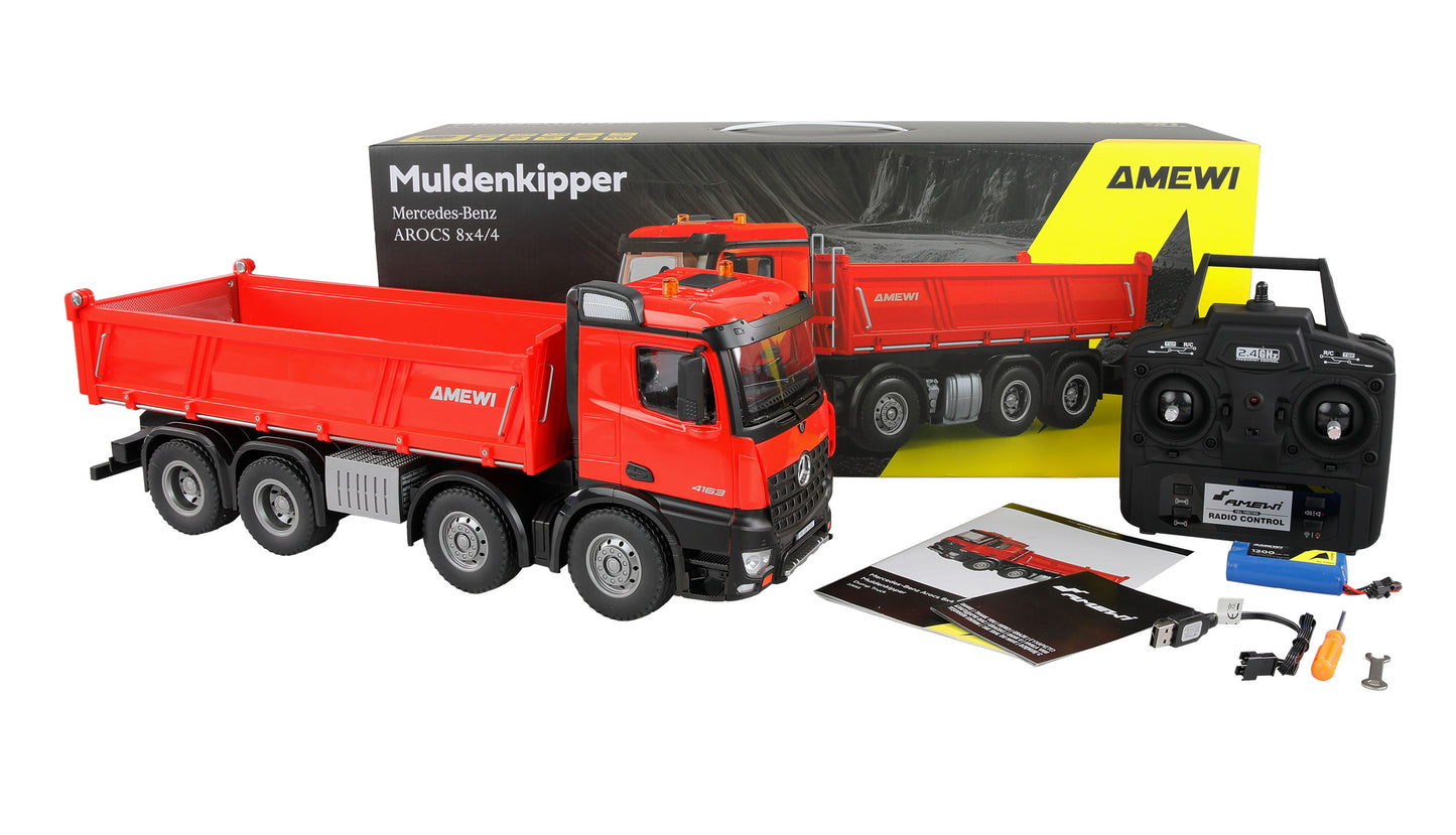 Mercedes-Benz Arocs Muldenkipper 8x4/4 4WD 1:18 RTR Red