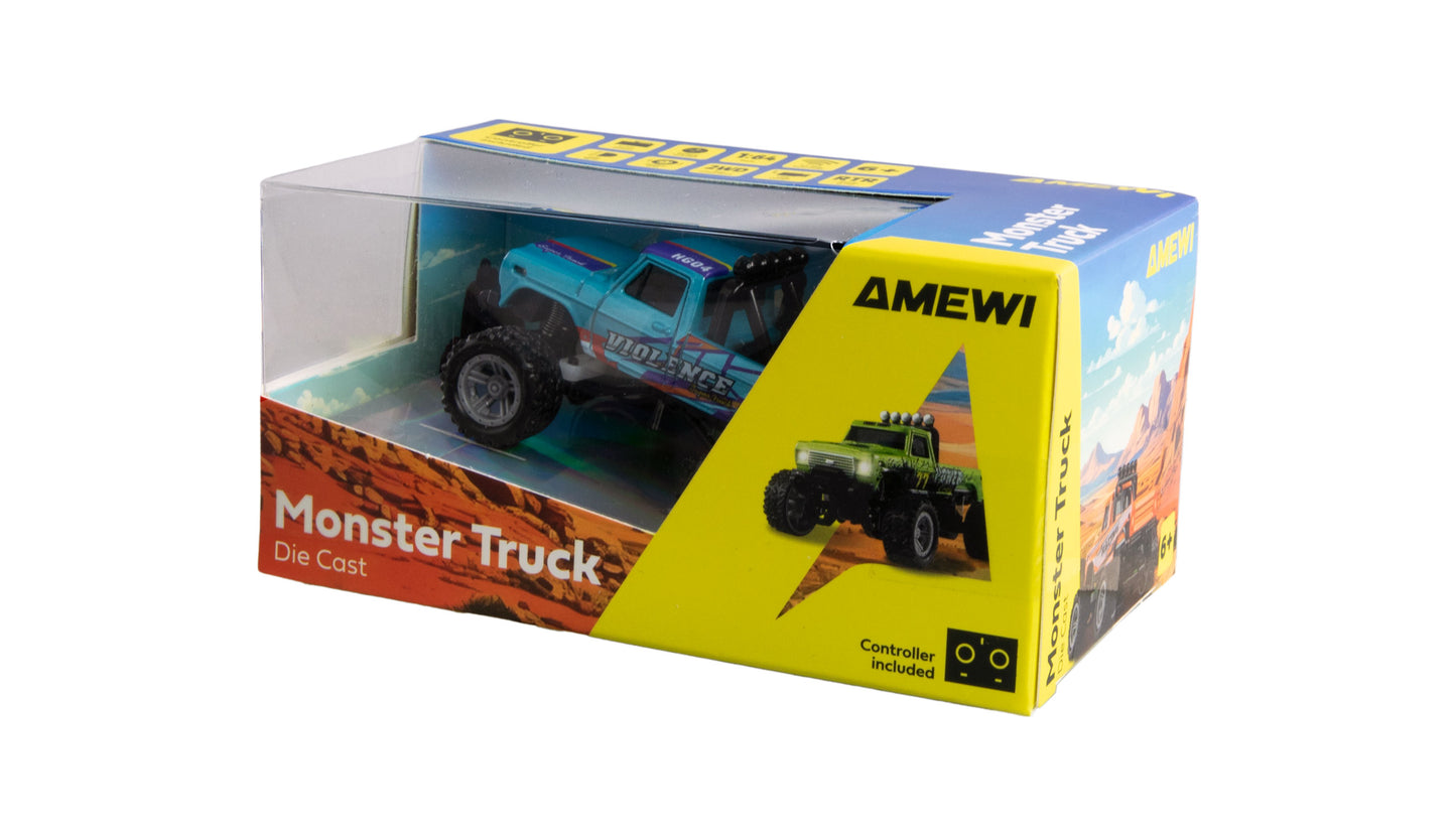 RC-Monstertruck Die Cast 1:64 RTR Blue
