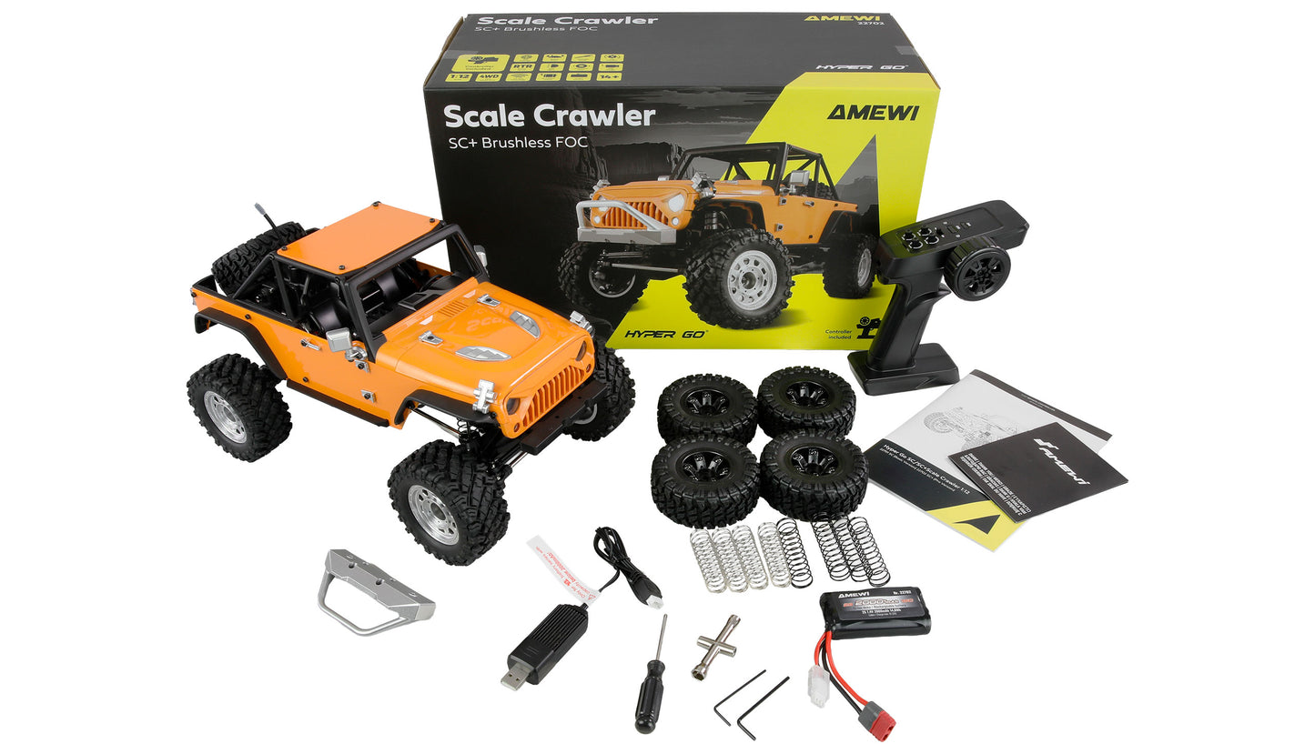 Hyper Go SC+ Scale Crawler Brushless FOC 1:12 RTR Yellow