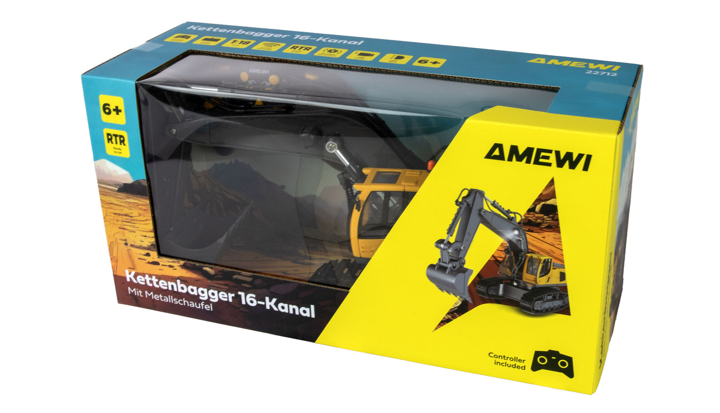Kettenbagger With Metal Shovel 16-Kanal 1:18 RTR