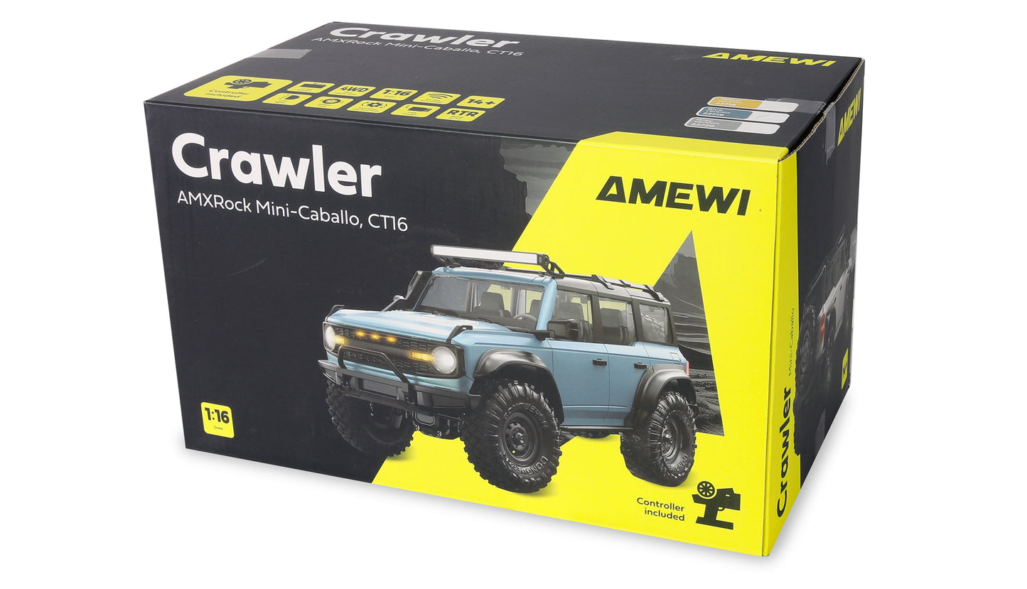 AMXRock Mini-Caballo Scale Crawler 4WD 1:16 RTR Yellow