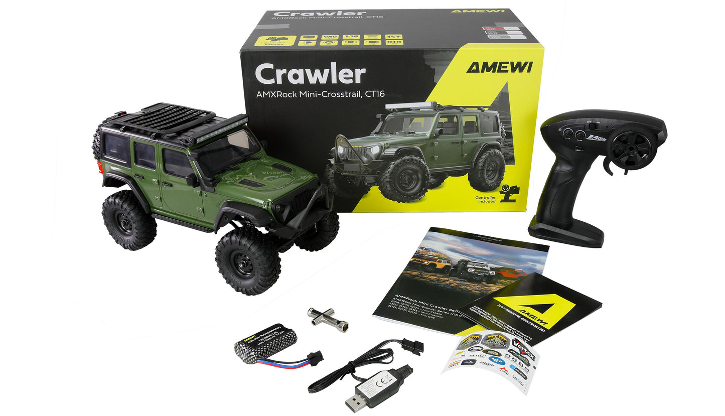 AMXRock Mini-Crosstrail Scale Crawler 4WD 1:16 RTR Green