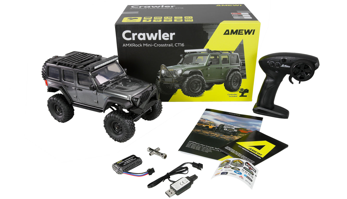 AMXRock Mini-Crosstrail Scale Crawler 4WD 1:16 RTR Gray
