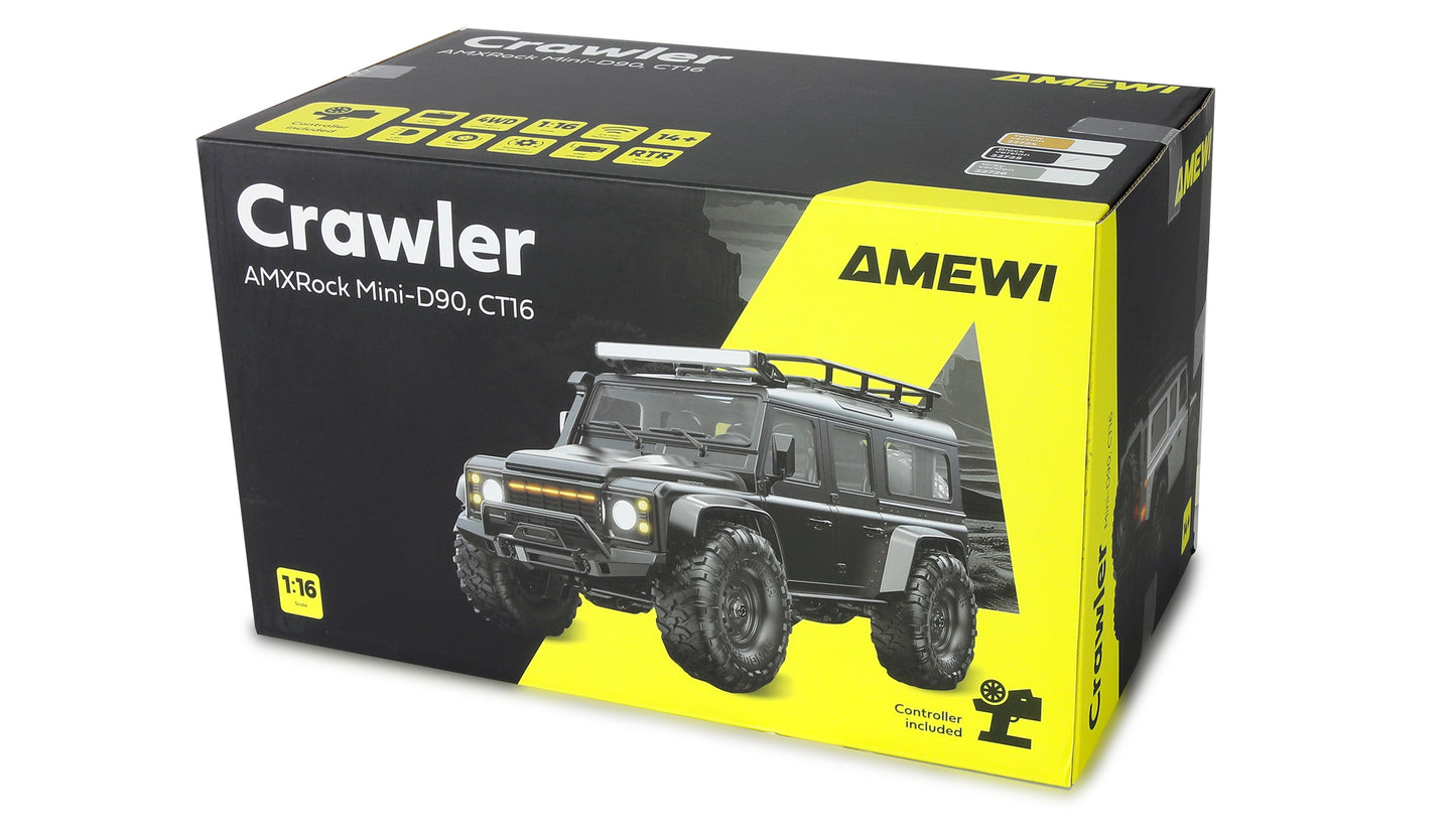 AMXRock Mini-D90 Scale Crawler 4WD 1:16 RTR Yellow