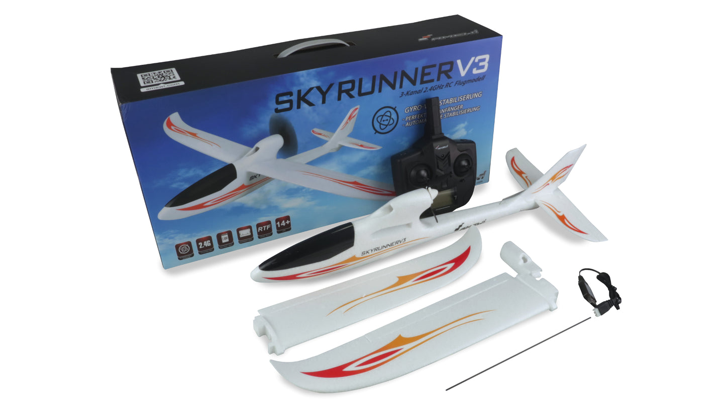 Skyrunner V3 Elektro-Segelflugzeug With Gyro 750mm RTF