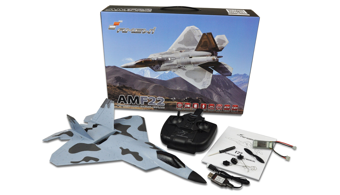 AMF22 Flugzeug Brushless 3-Kanal 320mm 3D/6G RTF
