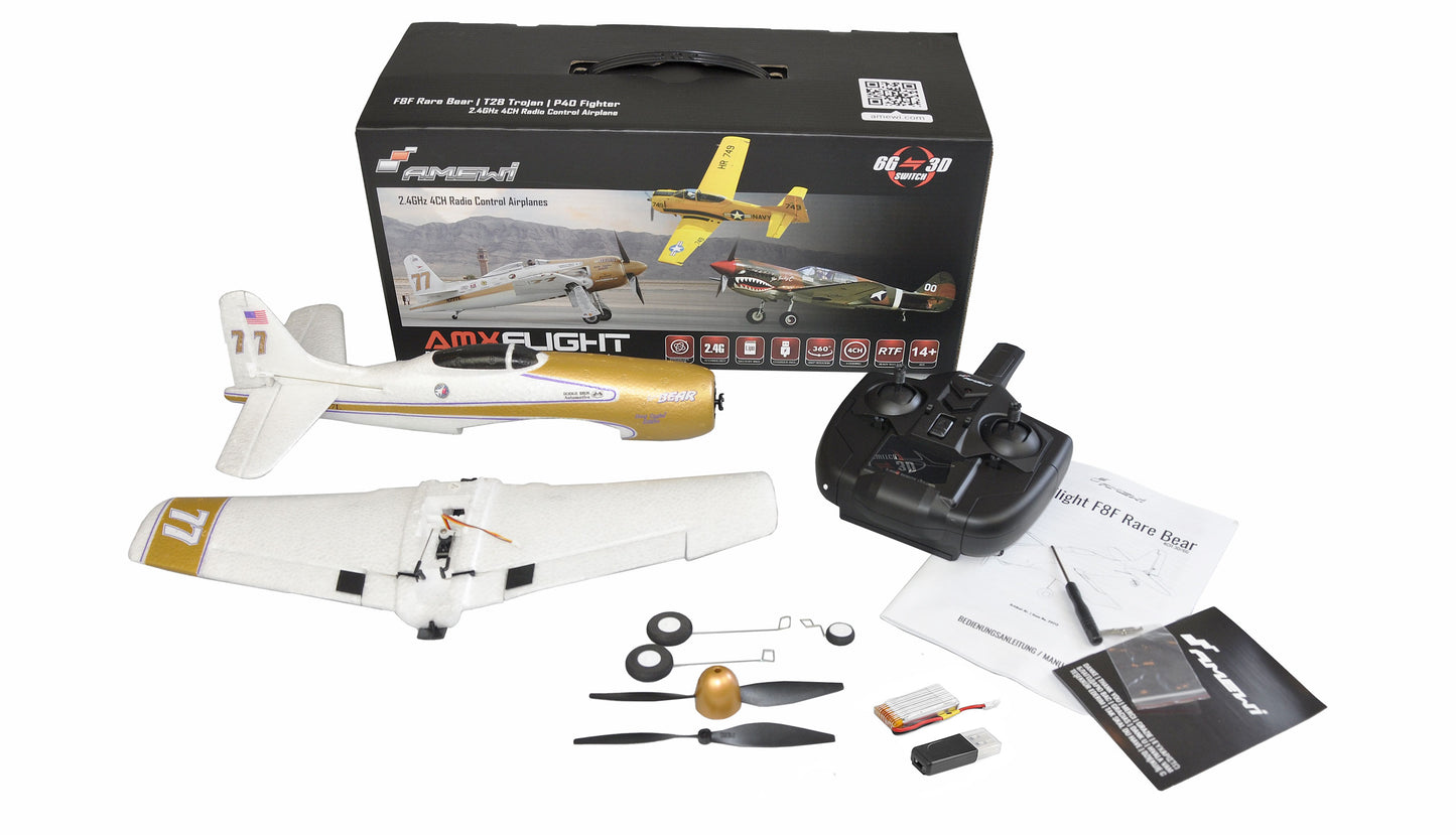 AMXFlight F8F Rare Bear 4-Kanal 3D/6G RTF