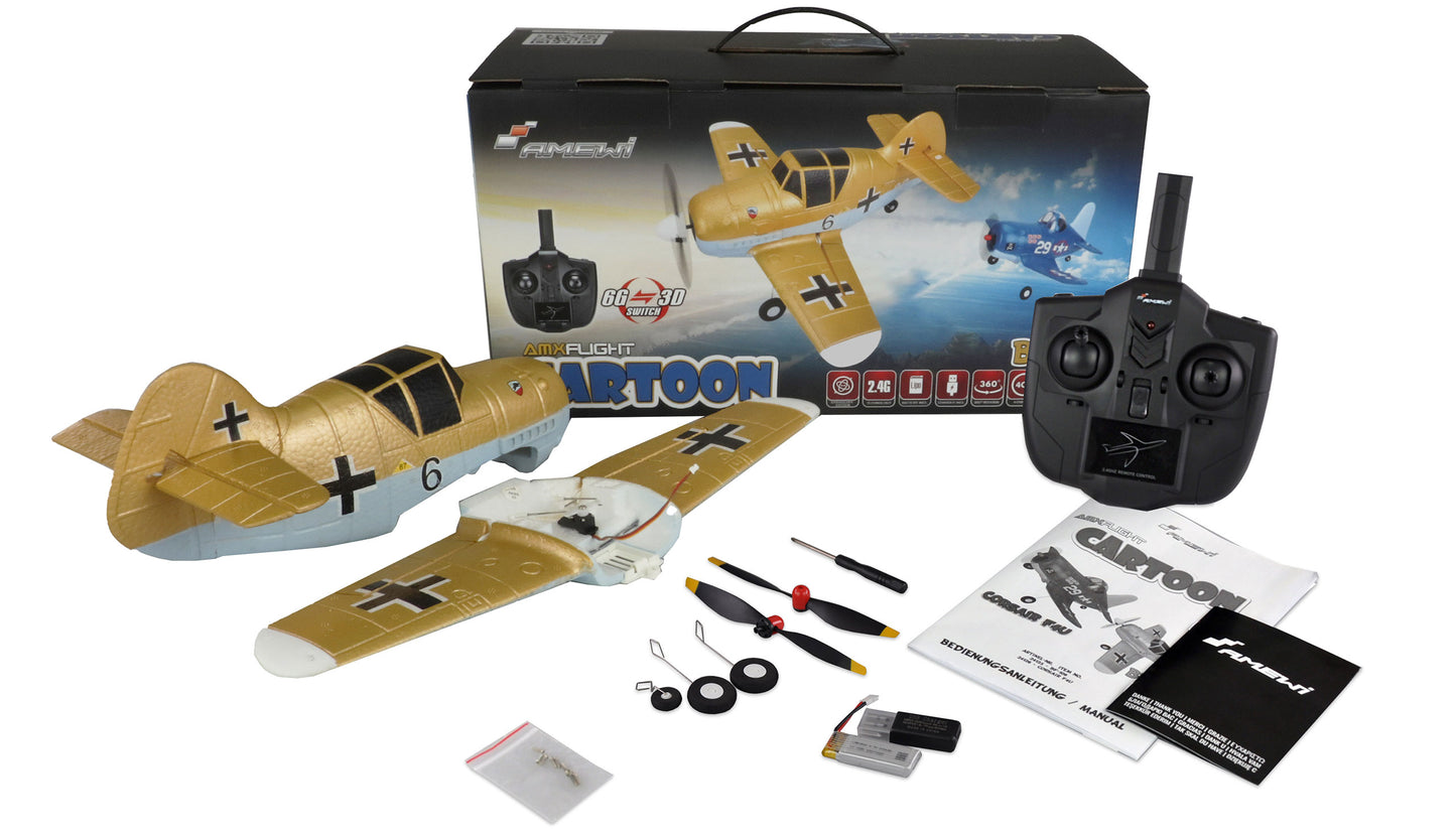 AMXFlight Cartoon BF-109 4-Kanal 3D/6G RTF