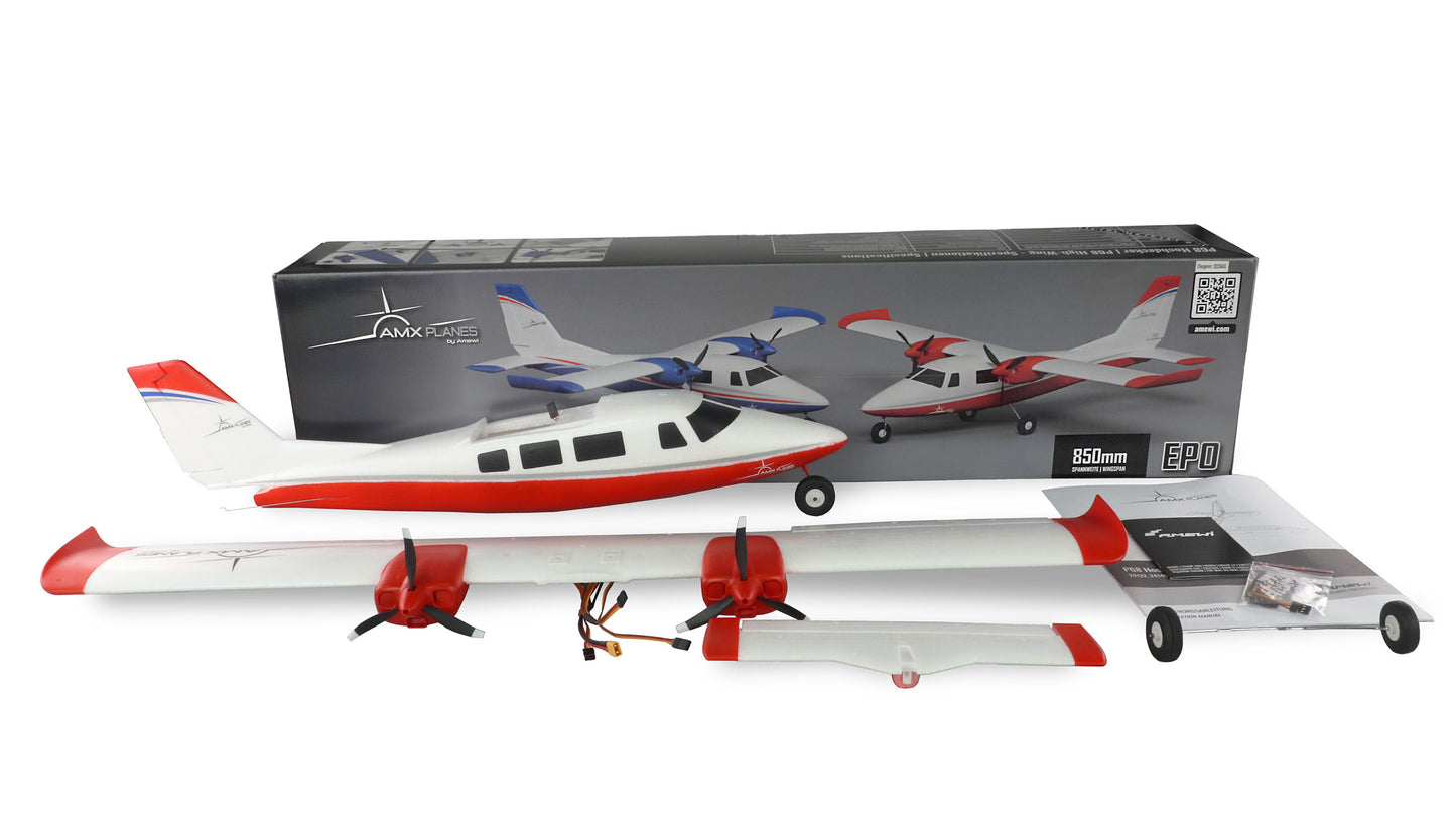 AMXPlanes P68 Hochdecker 850mm PNP Red