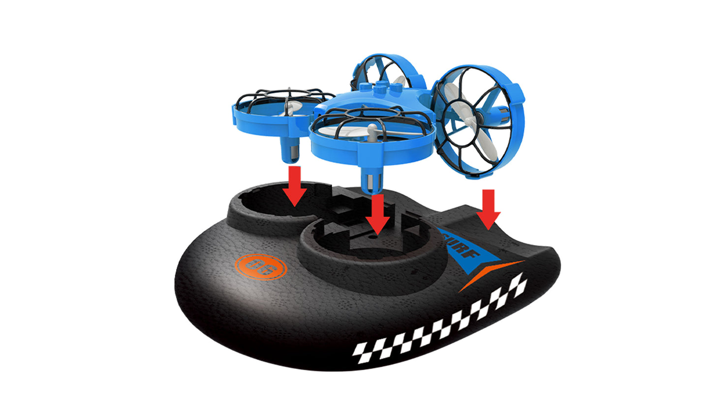 Trix 3-In-1 Drohne Luftkissenfahrzeug Blue