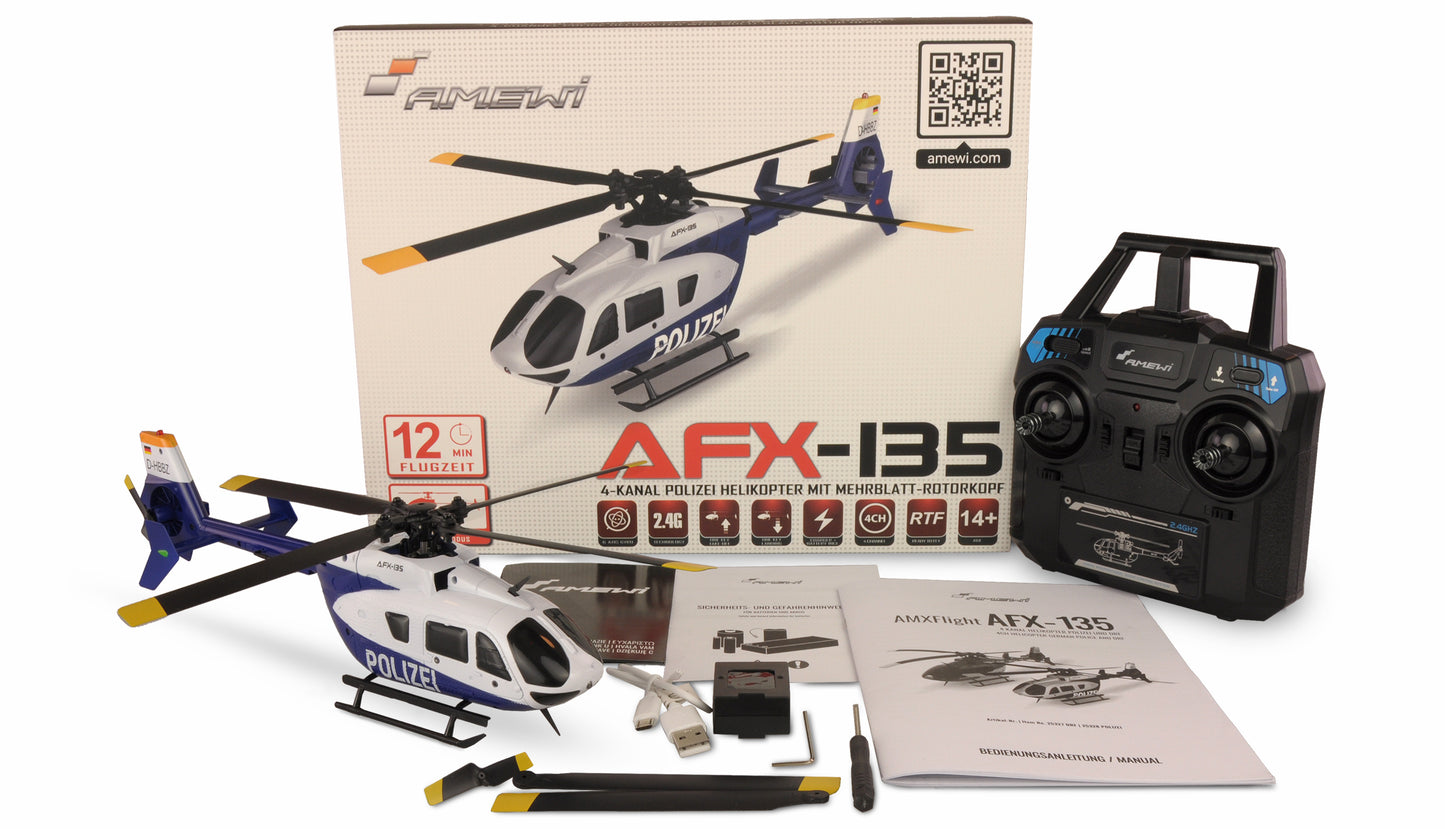 AFX-135 Polizei Helikopter 4-Kanal 6G RTF