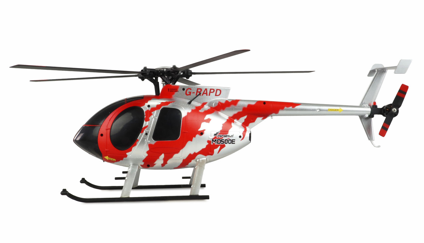AFX MD500E Zivil Brushless 4-Kanal 325mm Helikopter 6G RTF Red/Silver