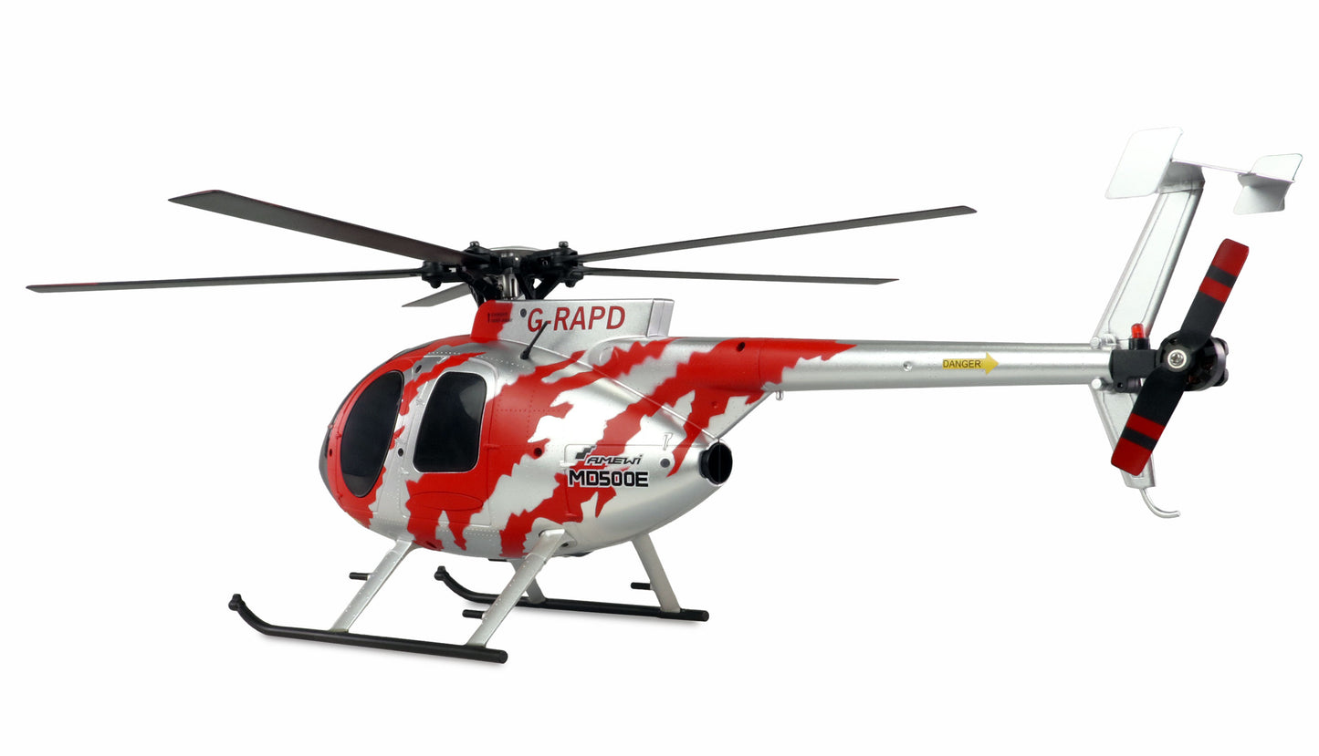 AFX MD500E Zivil Brushless 4-Kanal 325mm Helikopter 6G RTF Red/Silver