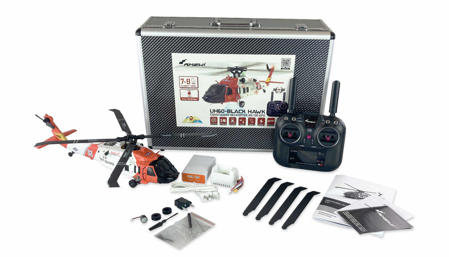 UH60 Black Hawk Coastguard Helikopter 6G/3D GPS RTF