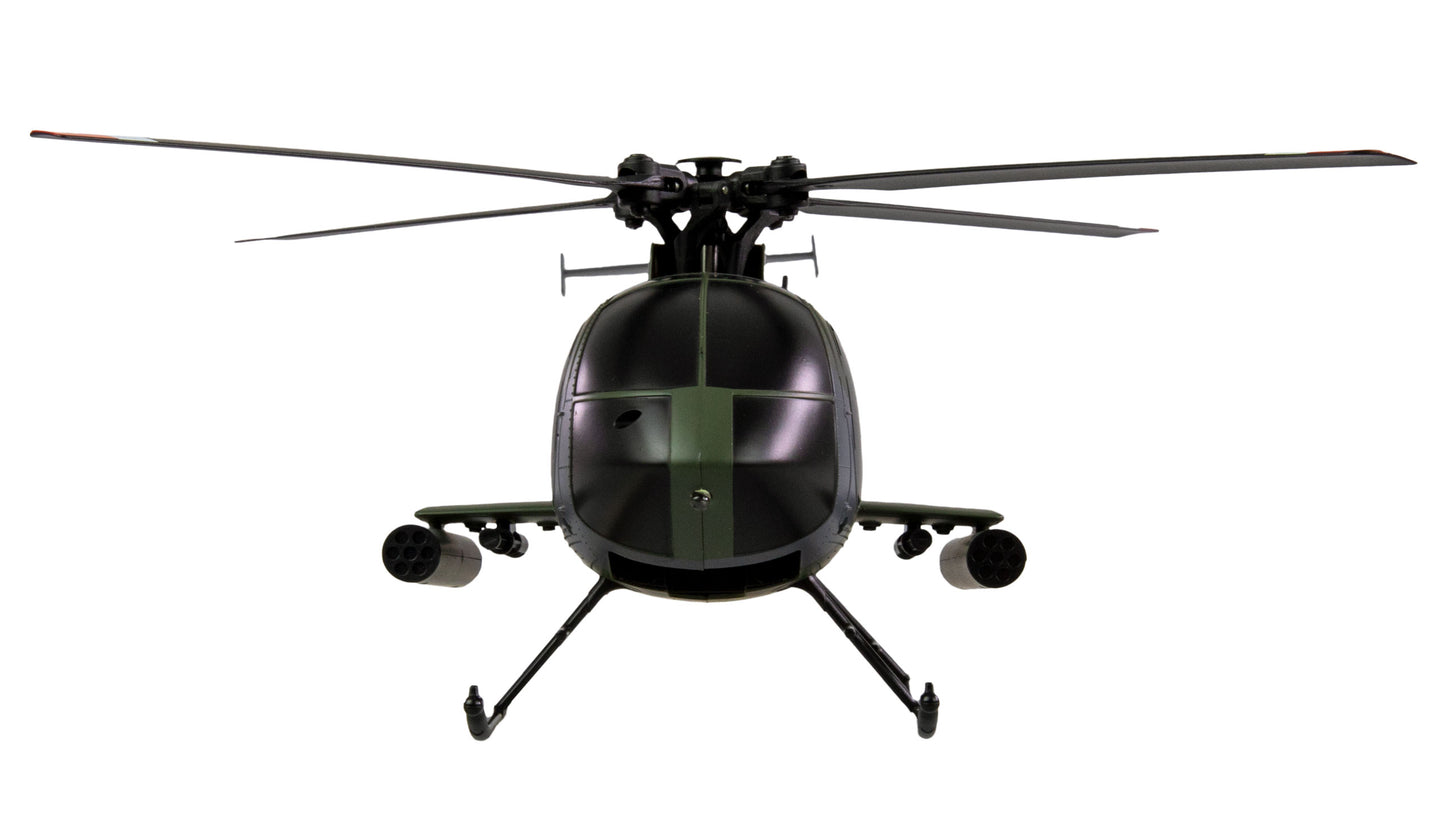 Hughes MD500 Helikopter Militär 4-Kanal 6G RTF Gray