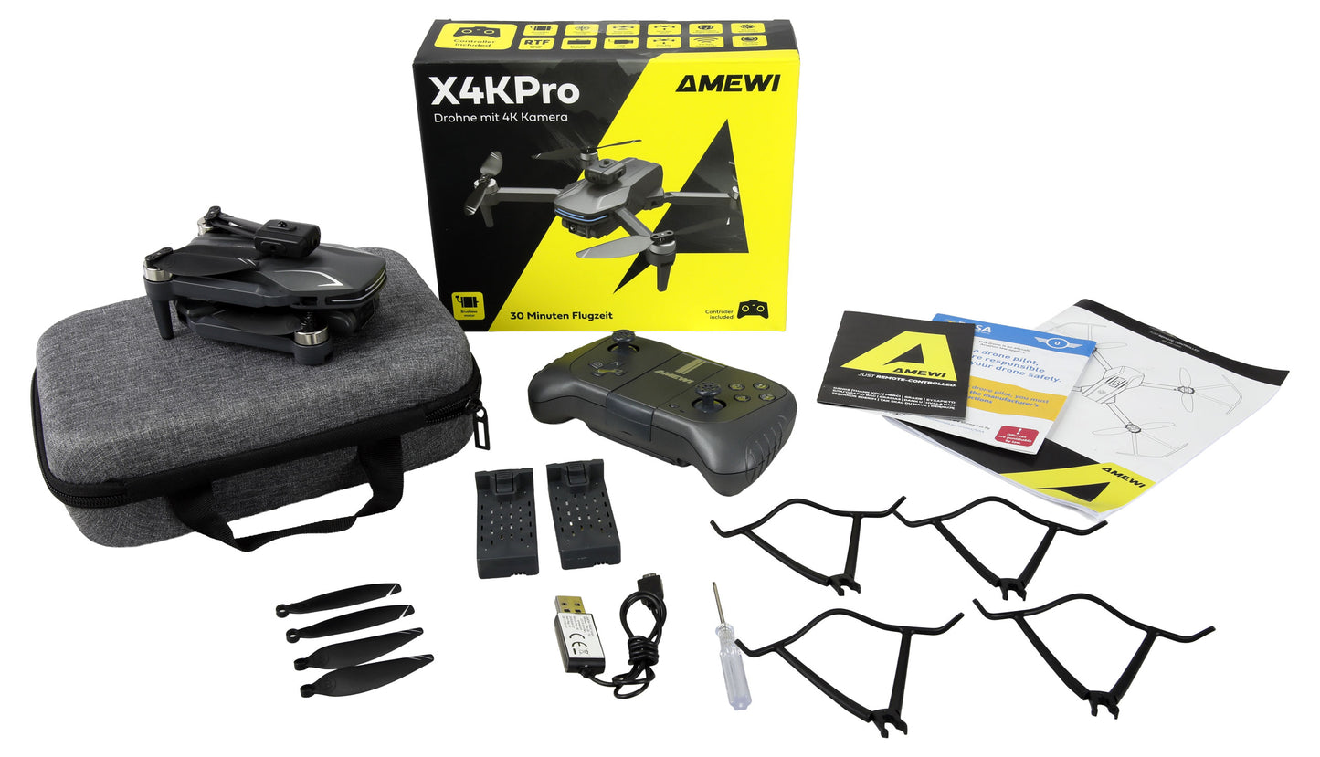 AMXFlight X4KPro Brushless-Drohne With Kamera inkl. 2 Akkus