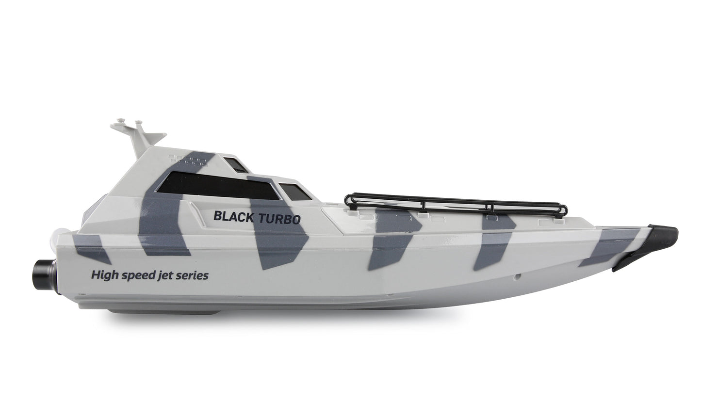 Black Turbo Militärboot With Jetantrieb 420mm RTR camouflage-Gray