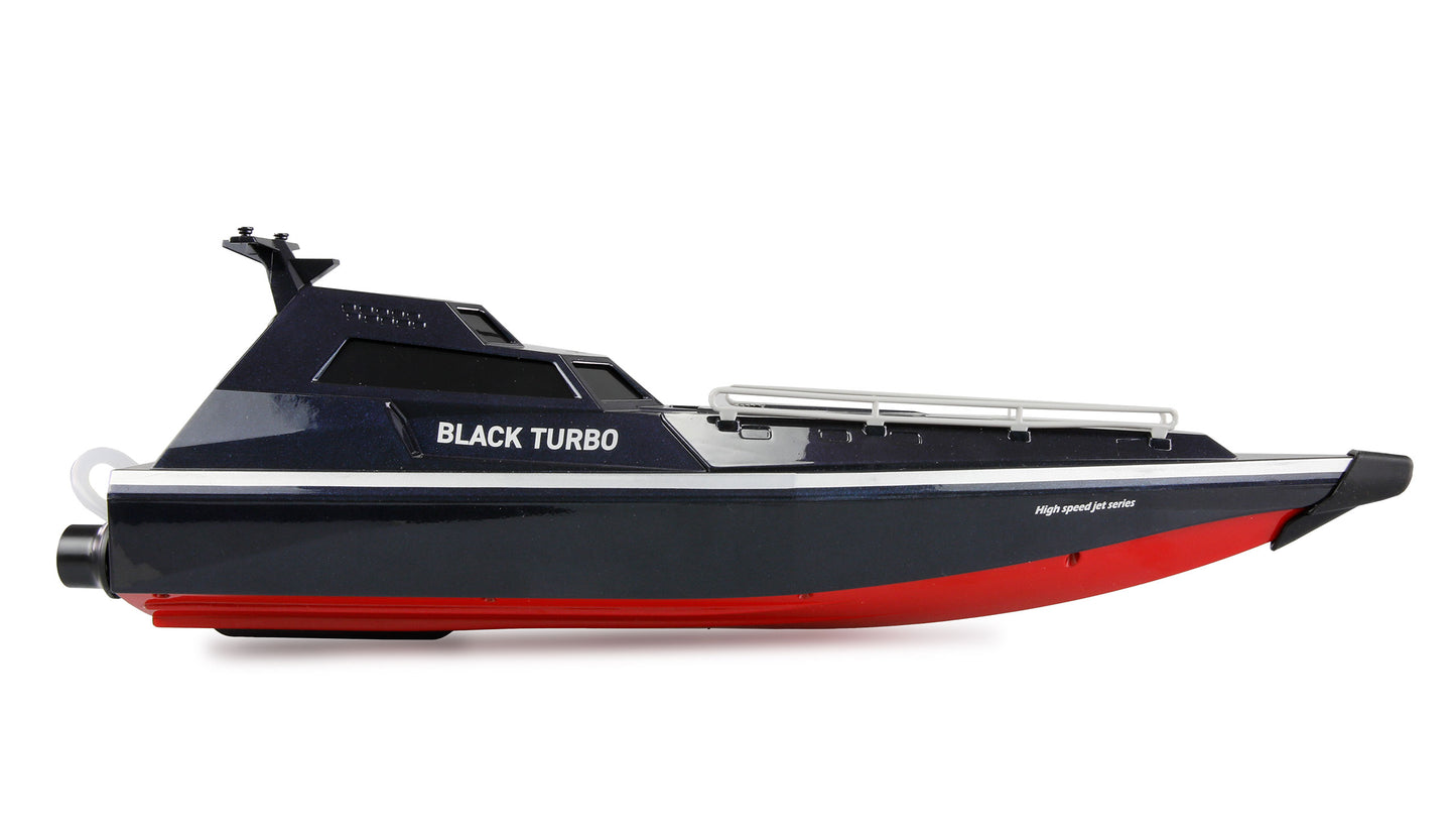 Black Turbo Militärboot With Jetantrieb 420mm RTR Black