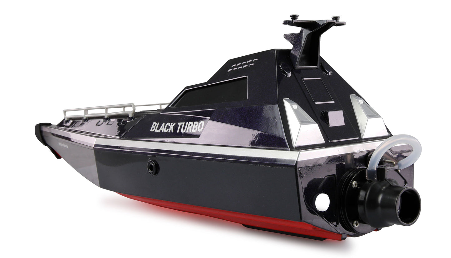 Black Turbo Militärboot With Jetantrieb 420mm RTR Black