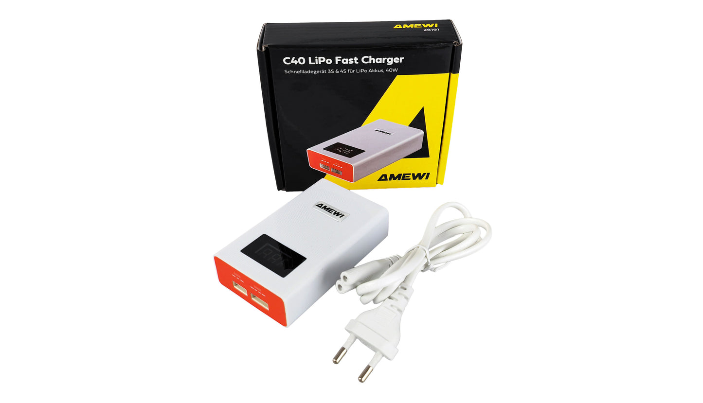 C40 Schnellladegerät 3-4S LiPo 40W