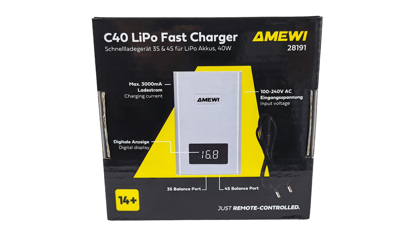 C40 Schnellladegerät 3-4S LiPo 40W