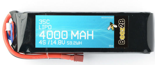 DISC.. 4S 14.8v 4000mAh 35C Lipo Battery (34 x 46 x 144mm - 433g - De