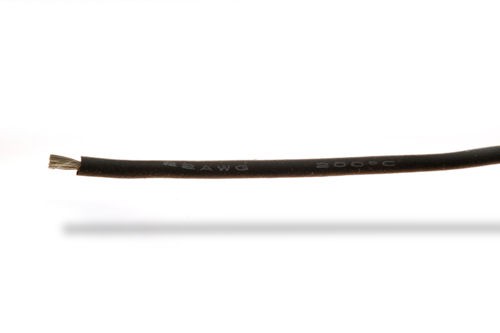 22AWG (0,32mm²) silicone wire, black - 1m