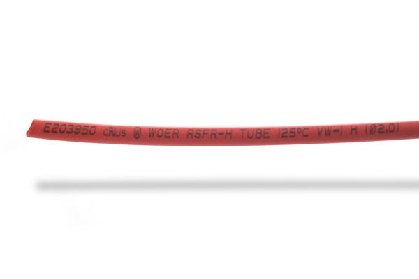 2mm thick shrink tube red - 1m