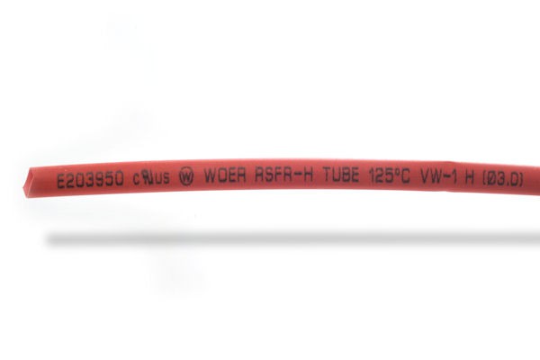 3mm thick shrink tube red - 1m