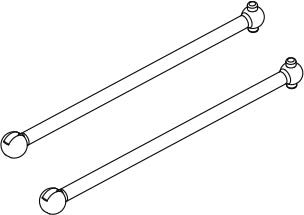 DISC.. Drive shaft set (2pcs) for Mad Monster 1/6