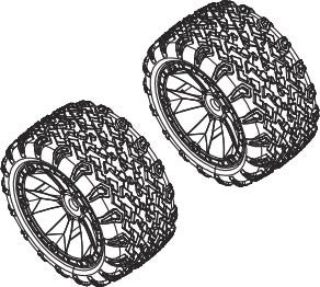 DISC.. Tire Unit for Mad Monster 1/6