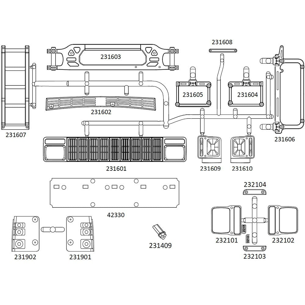 EMOX2 : front face+lamp cup