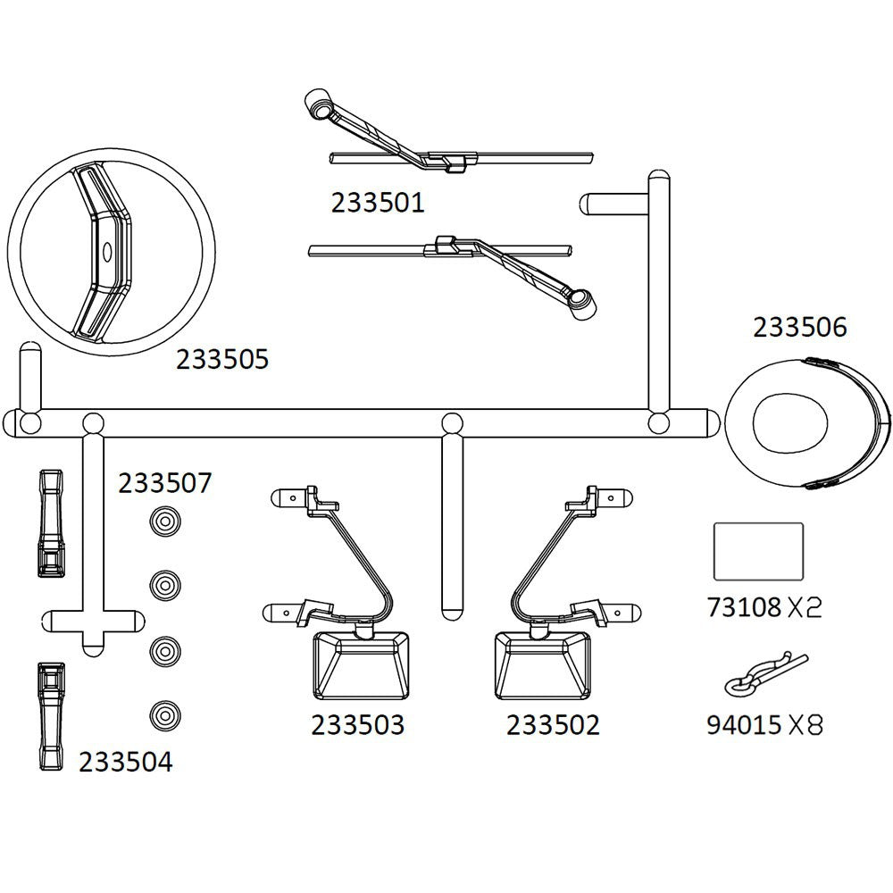EMOX3 : rearview mirror and body decoration