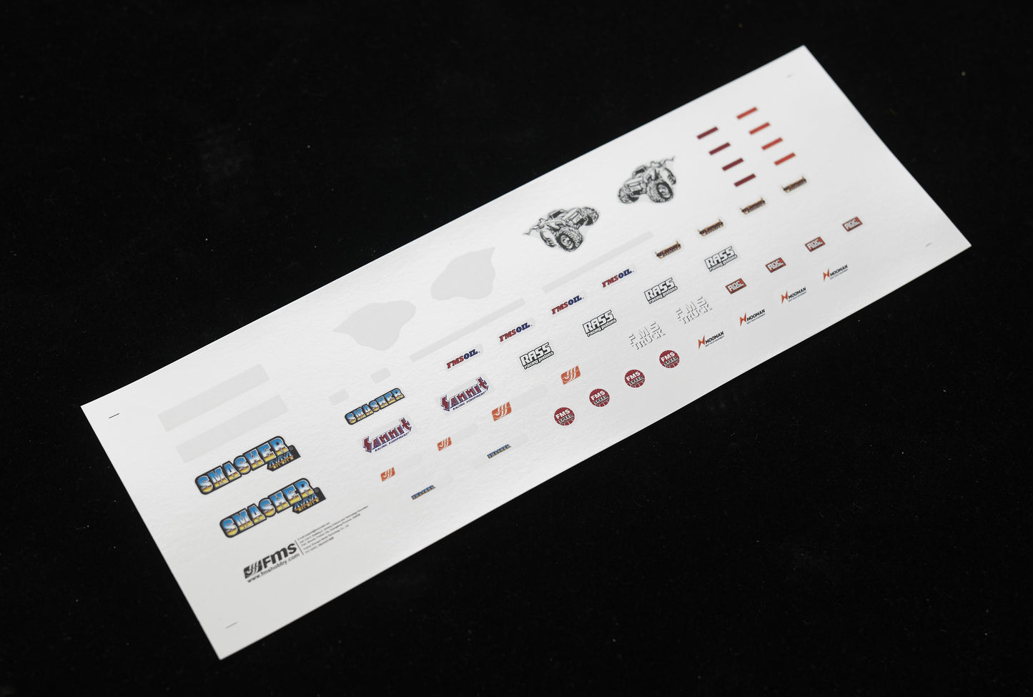 1/24 smasher v2 - car decal sheet v2 (blue)