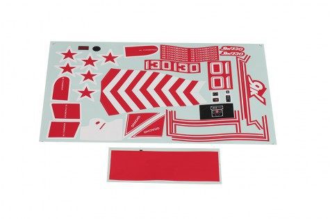 70mm YAK 130 Red - Decal Sheet