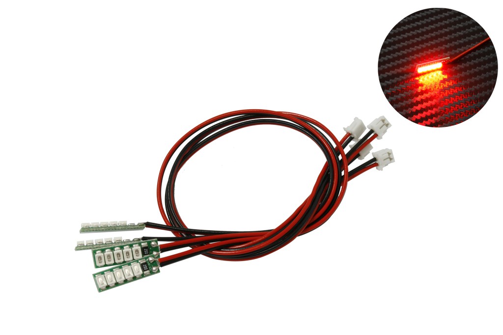 DISC.. Red LED (JR 2-Pin flat connector) x4