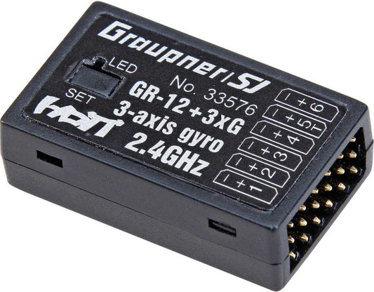 GR-12 + 3xG HoTT- 2.4 GHz receiver