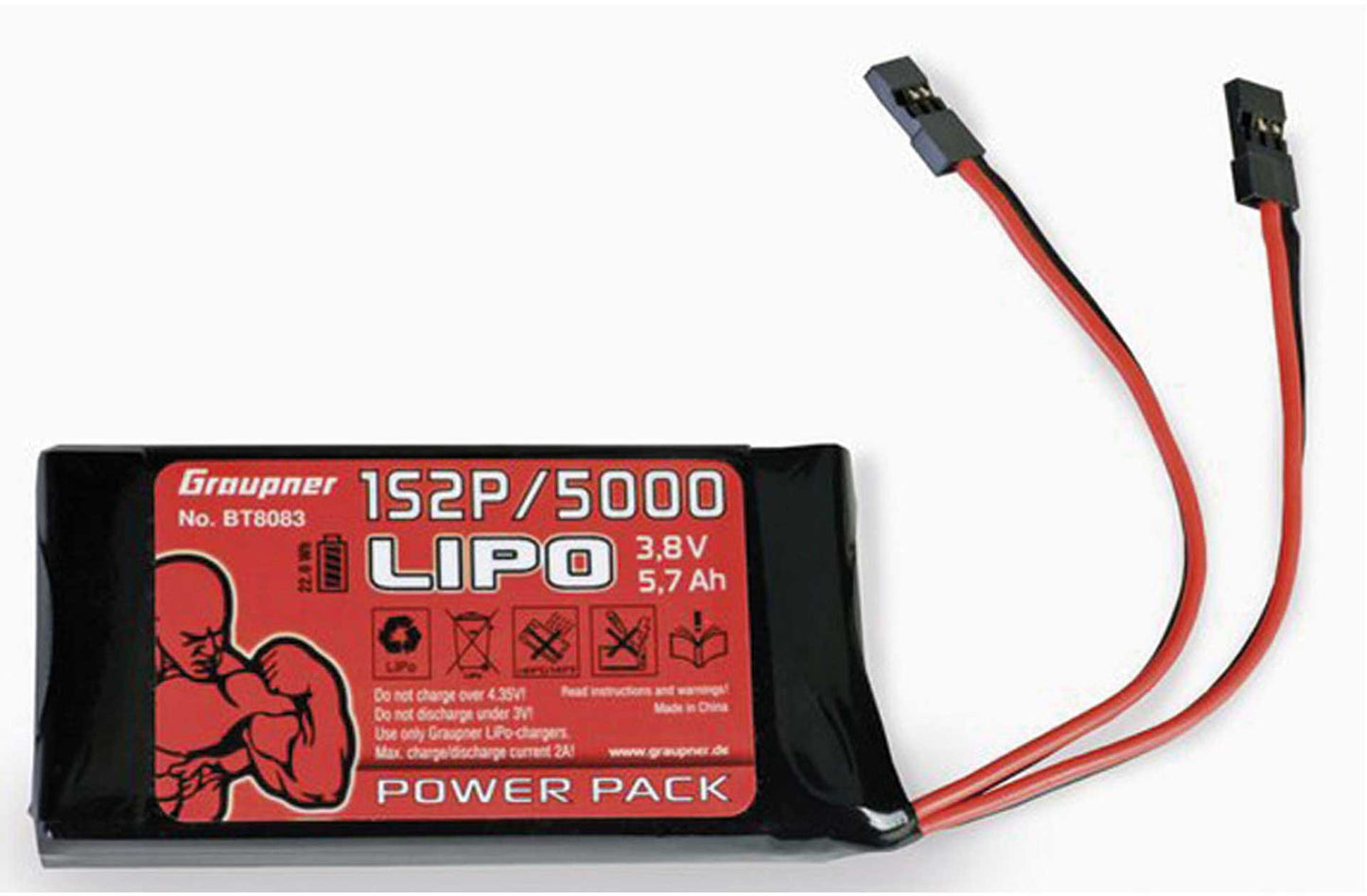transmitter battery LiPo 1S2P/5000 TX