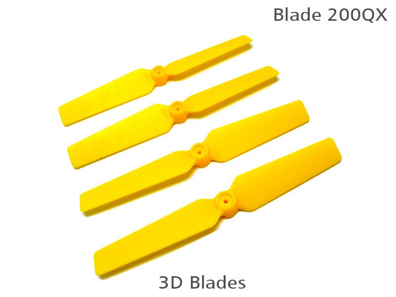 200QX 3D Fixed Props - Yellow (4 pcs, 2R+2L)