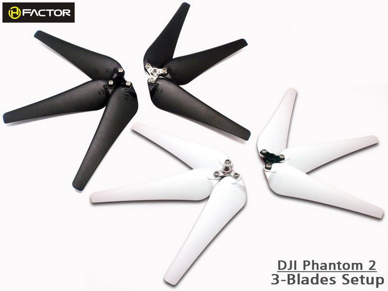 Phantom 2/3 Tri-Blades Prop set ( 4 Blade Grips, 12 Blades)