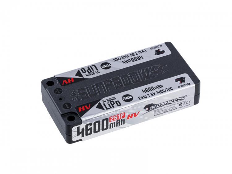 Sunpadow Platin HV Shorty ULCG 4600mAh 7.6V 2S 140/70C LiPo (5mm, 173g)