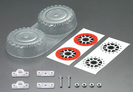 Spare Tire set, Clear lexan (for 1/10 SCT)
