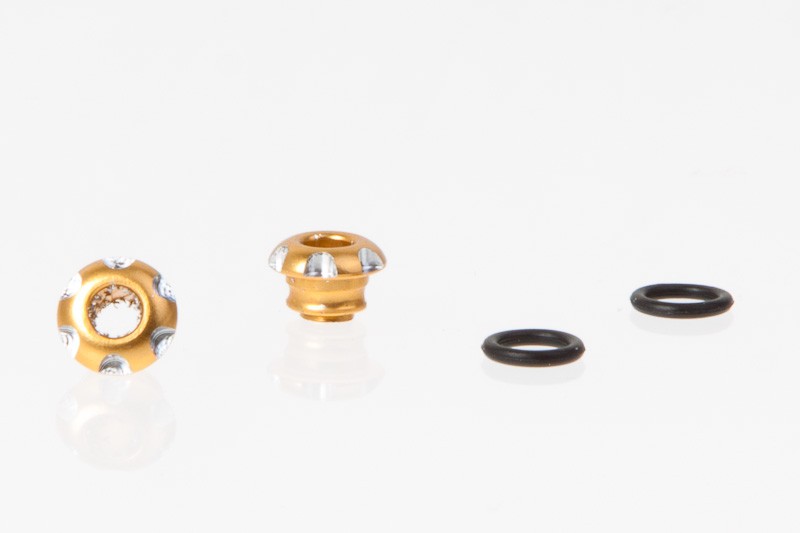 DISC.. LED Holder CNC Alloy for 3mm Light, Golden