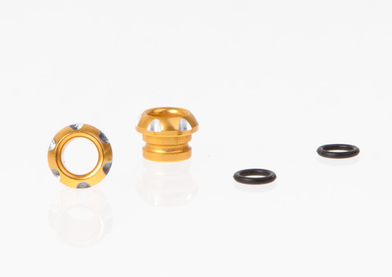 DISC.. LED Holder CNC Alloy for 5mm Light, Golden