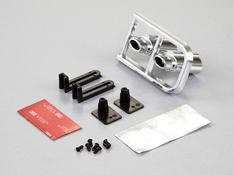 DISC.. Chrome exhaust set "Type-A" w/o LED