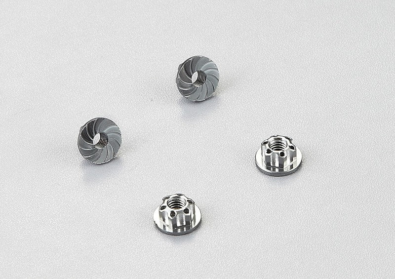 DISC.. Aluminum wheel nuts (gray) 4pcs.