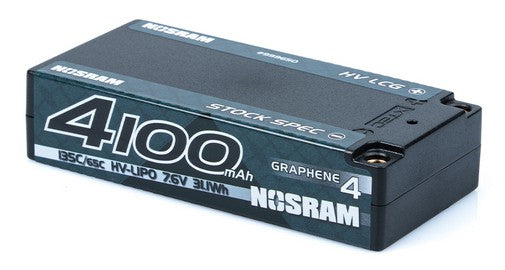 HV LCG Stock Spec Shorty GRAPHENE-4 4100mAh - 7.6V LiPo - 135C/65C