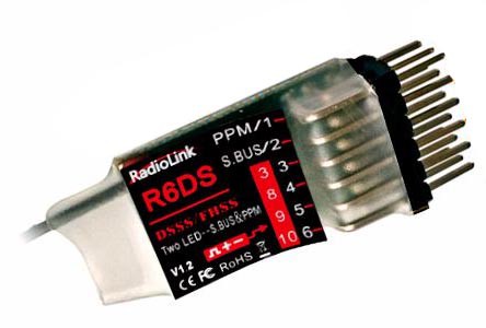 R6DS 2.4Ghz 6-Ch (10-Channels under PPM) Receiver (DSSS + FHSS)