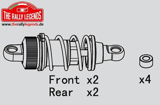 DISC.. Shock Set (Plastic) for Touring car (Short) (4)