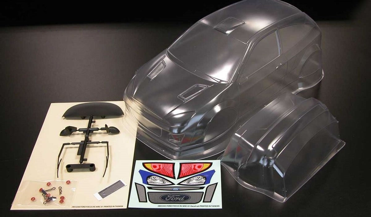 FORD FOCUS WRC LEXAN CLEAR BODY KIT + ACCESSORIES